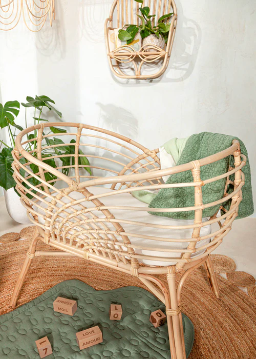 Baby bassinet rattan online